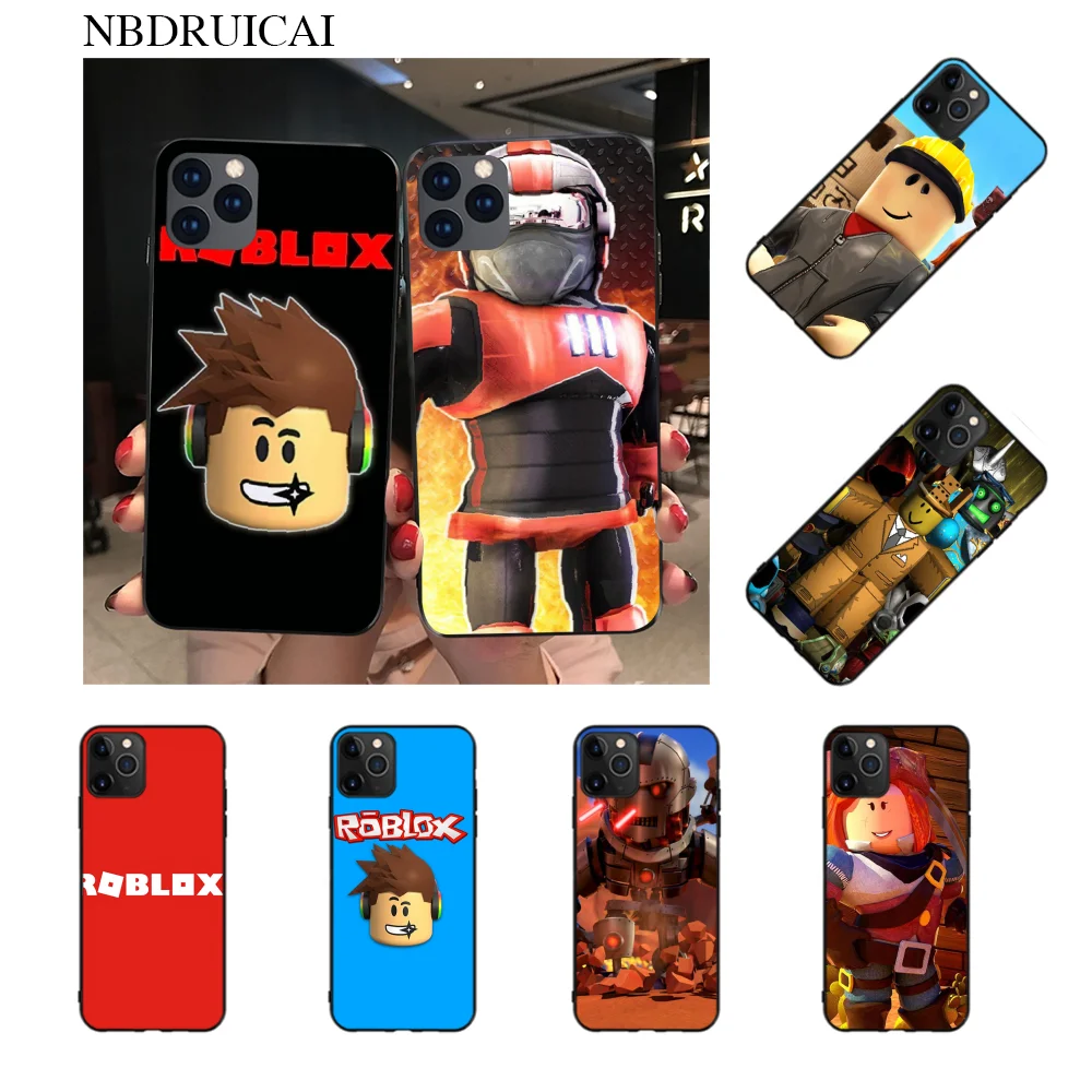 Nbdruicai Popular Game Roblox Logo Diy Painted Bling Phone Case