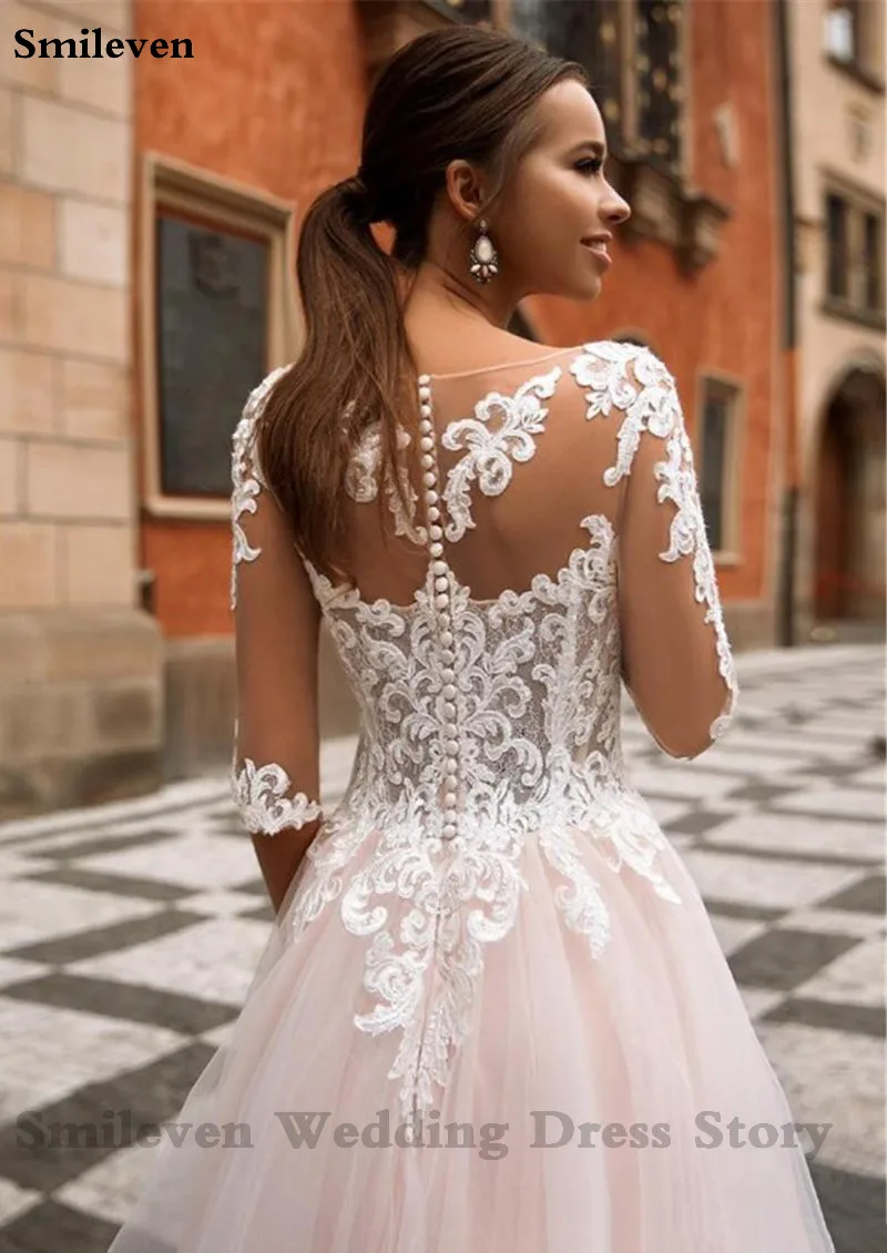 Smileven A Line свадебное платье-бохо Свадебные платья полупальто арабский Vestido De Noiva Свадебные платья Турция Стиль