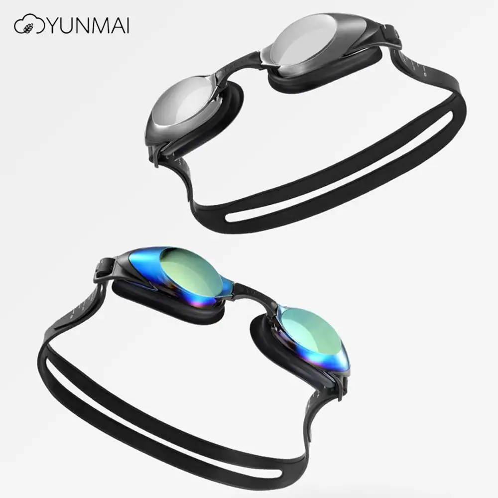 Yunmai плавательные очки набор HD анти туман нос пень беруши силиконовые черный