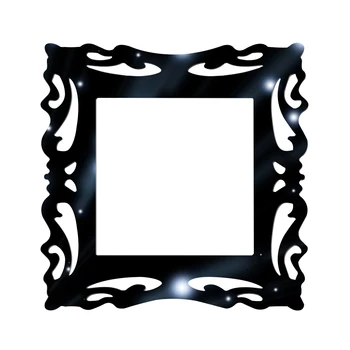 

Protective Frame Acrylic Home Decor DIY Wall Light Removable Square Socket Living Room Waterproof Switch Sticker Mirror Surface