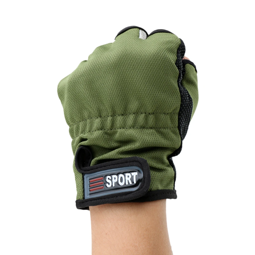 1 Pair Anti Slip 3 Low Cut Finger Fishing Gloves With Adjustable Wrist Strap Fishing Gloves for Fishing Camping 