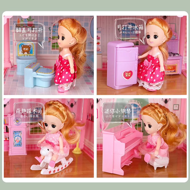 Princess Big Villa DIY Dollhouse Doll House Castle DIY Dollhouse Assembled  Set Pretend Play Toys Birthday Gifts - AliExpress