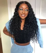 180% de la onda de agua peluca con malla Frontal transparente Frontal de encaje pelucas mojado y ondulado frente de encaje pelucas de cabello humano T parte rizado Peluca de cabello humano