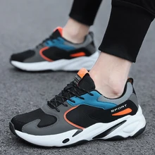 QZHSMY/Мужская обувь для прогулок; повседневные мужские кроссовки с вулканизированной подошвой; теннисные лоферы; удобная дышащая мужская обувь с сеткой размера плюс 39-48