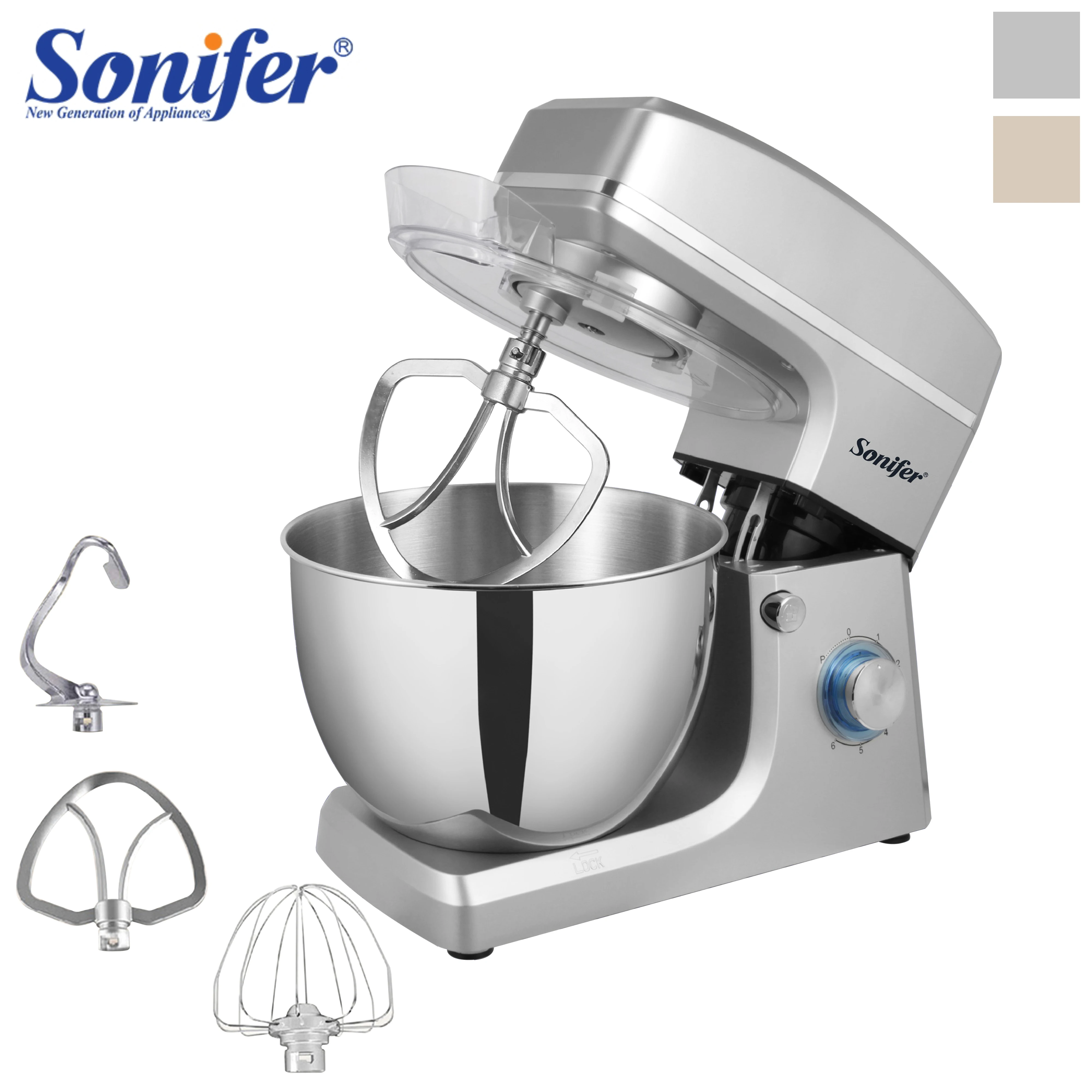 Stand Mixer Professional Kitchen Aid Food Blender Cream Whisk Cake Dough Mixers With 8L Bowl