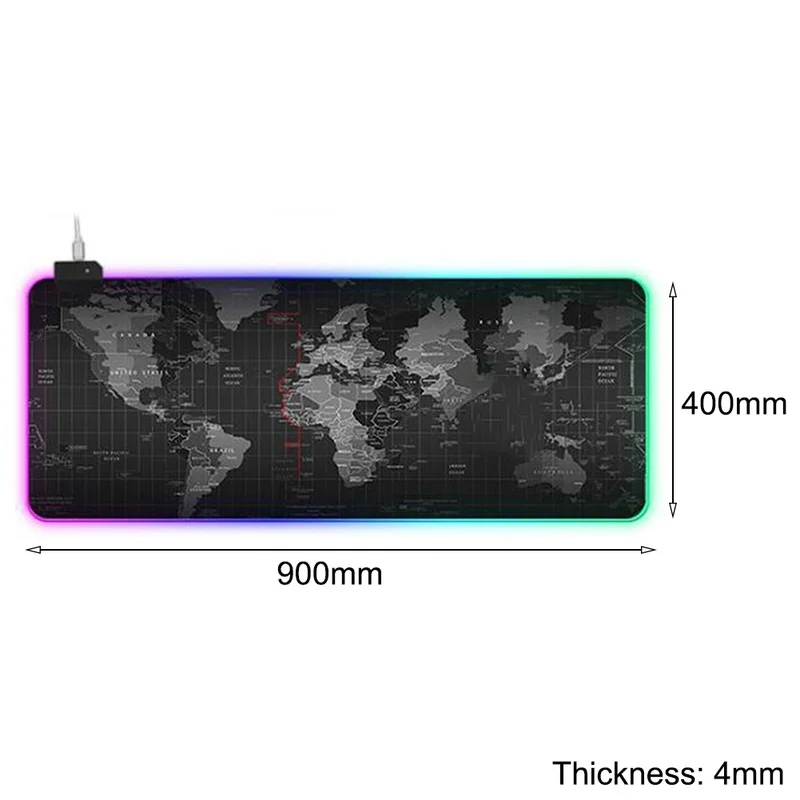  Large Gaming Mouse Pad Gamer World Map Locking Edge Keyboard Mouse Mat Gaming Grande Desk Mousepad 