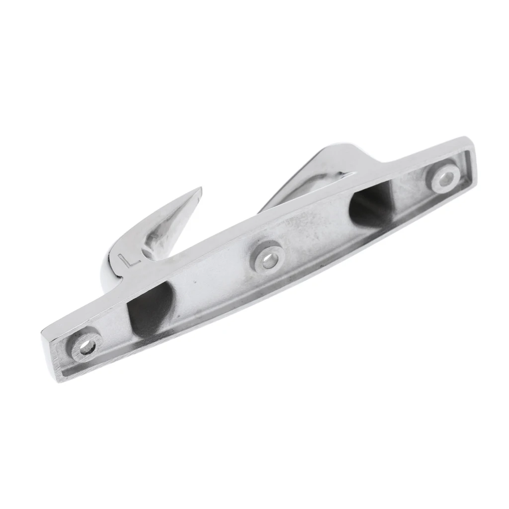 2pcs 316 Stainless Steel Skean Boat Yacht Deck Line Dock Anchor Rope Cleat Chock Left & Right - 4.7 inch 12cm
