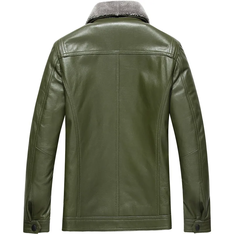 

2020 Real Sheepskin Jacket Men Autumn Winter Genuiner Leather Coat Wool Collar Giubbotti Pelle LSY080057 KJ1330