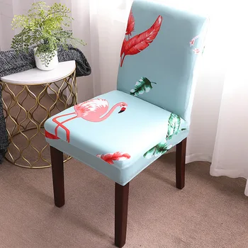 

Flamingo One-piece Stretch Chair Cover For Living Room Office Computer big Elastic Seat Chair Cover Restaurant Bar banquet hotel