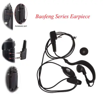 

2Pcs Baofeng 2 PIN Earpiece Headset PTT with Micro Walkie Talkie Ear Hook Interphone Earphone for BAOFENG UV5R Plus BF-888S NE