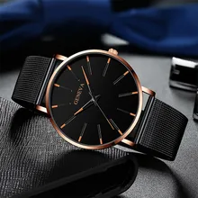 Simple Men’s Net With Color Pointer Colorful Scale Watch Fashion Stainless Steel Aquartz Men Watches montre homme FJSL