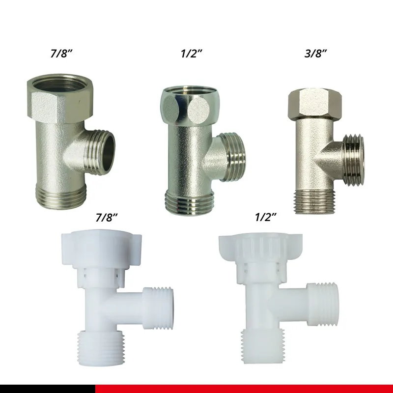 Аксессуары для ванной комнаты душевой клапан T-adapter соединитель унитаза угловой