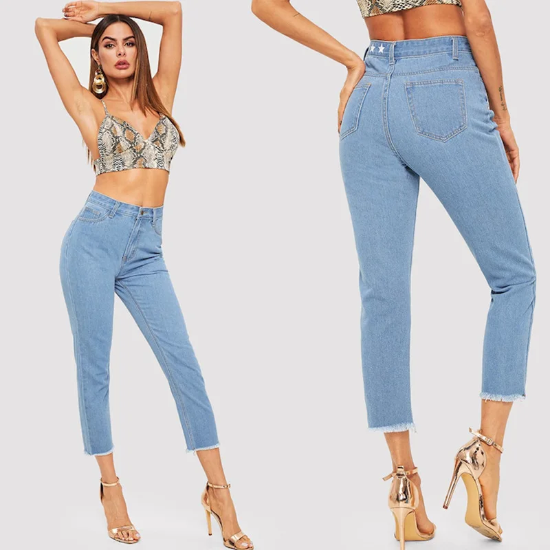 Стиль Европа и Америка женские брюки AliExpress Платформа Горячая распродажа джинсы импортные товары онлайн Cele