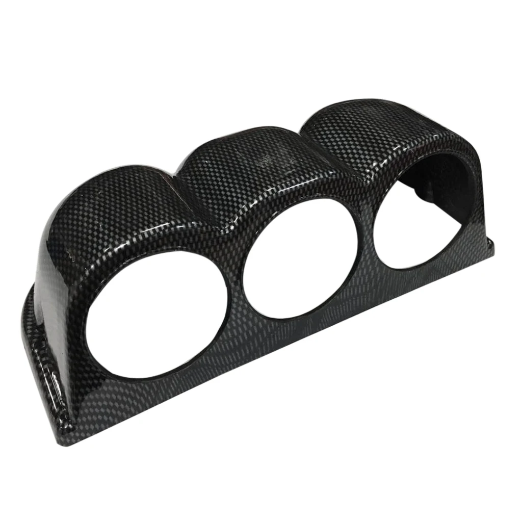 

Brand New Durable Car Carbon Look Dash 3 Hole Gauge Meter Mount Holder 60mm