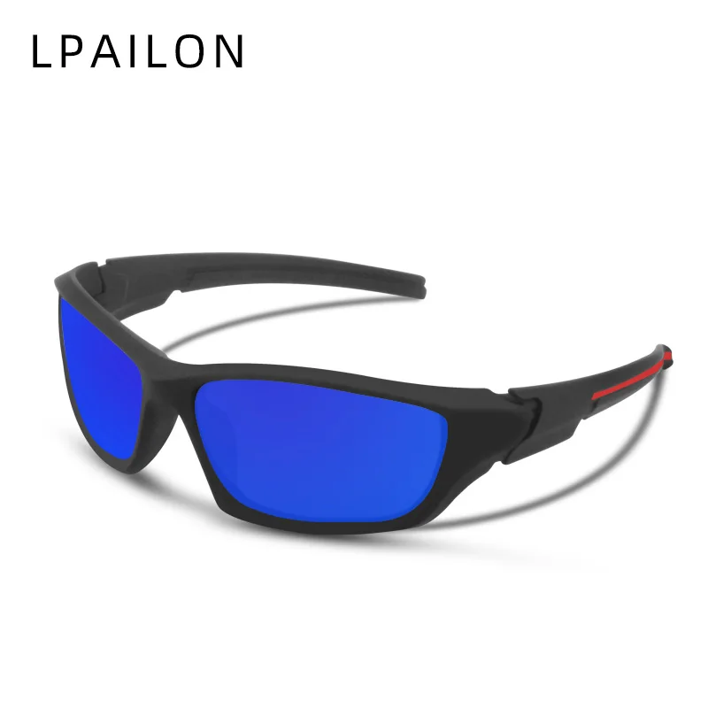 LPAILON UV400 поляризованные солнцезащитные очки мужские роскошные брендовые Дизайнерские Модные Винтажные Солнцезащитные очки для вождения мужские защитные очки тени - Цвет линз: Blue