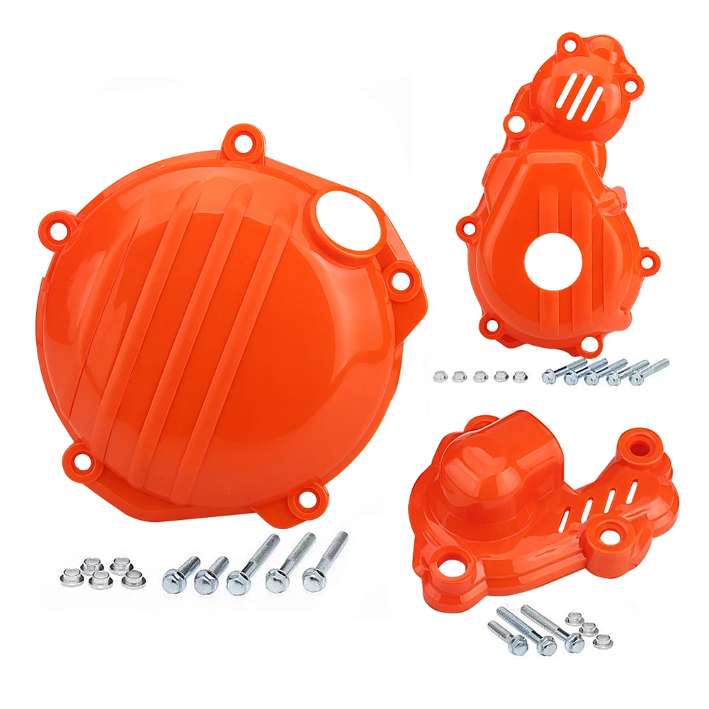 Motorcycle Clutch Cover Magneto Engine Water Pump Guard Set For KTM Husqvarna 4 Stroke 250 350 SX-F XC-F FC FE FX 250 350