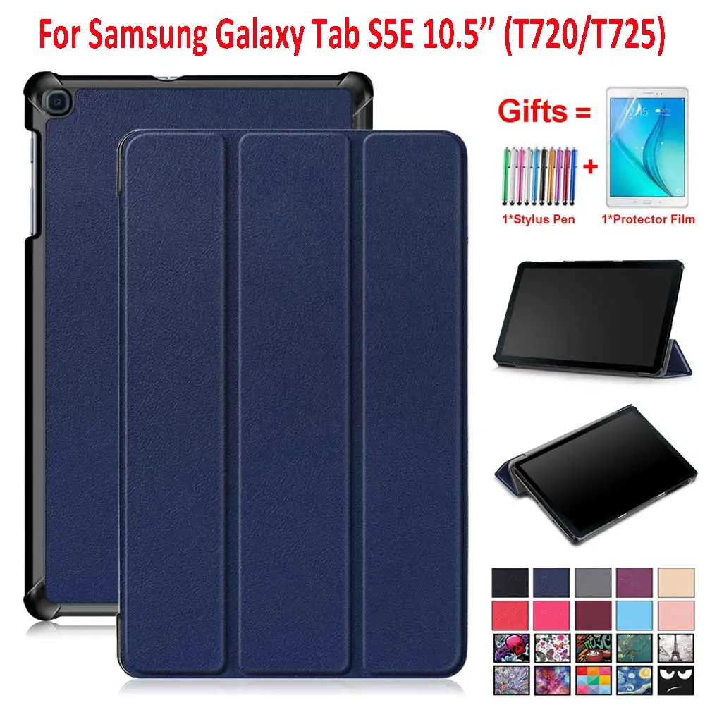 

Trifold Case for Samsung Galaxy Tab S5E 2019 SM-T720 SM-T725 T720 T725 Auto Sleep Smart Stand Cover for Tab S5E 10.5 Case Funda