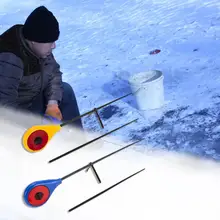 

40% Discounts Hot! 2 Set Portable Carbon Fiber Ice Fishing Rods Reel Tackle Fish Tool Accessories