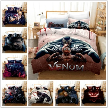

Duvet Cover 3D Venom dark spider man spider man parallel world movie Bedding Sets King Queen full Twin Size 2/3pcs PillowCase
