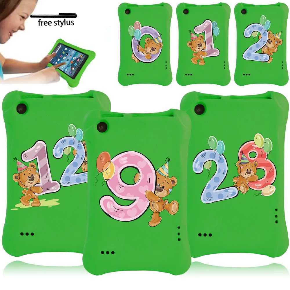 

Tablet Cover Case for Amazon Fire 7 (5th Gen 2015)/(7th Gen 2017)/(9th Gen 2019) Anti-fall EVA Tablet Case+Stylus