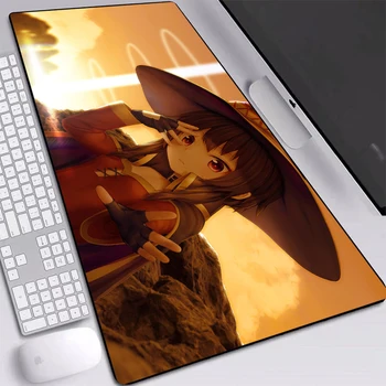 

Anime Mice Pad Konosuba Megumin mouse-pad Large Gaming Mouse Pads Locking Edge Mat Keyboard XL game Accessories 90x40cm