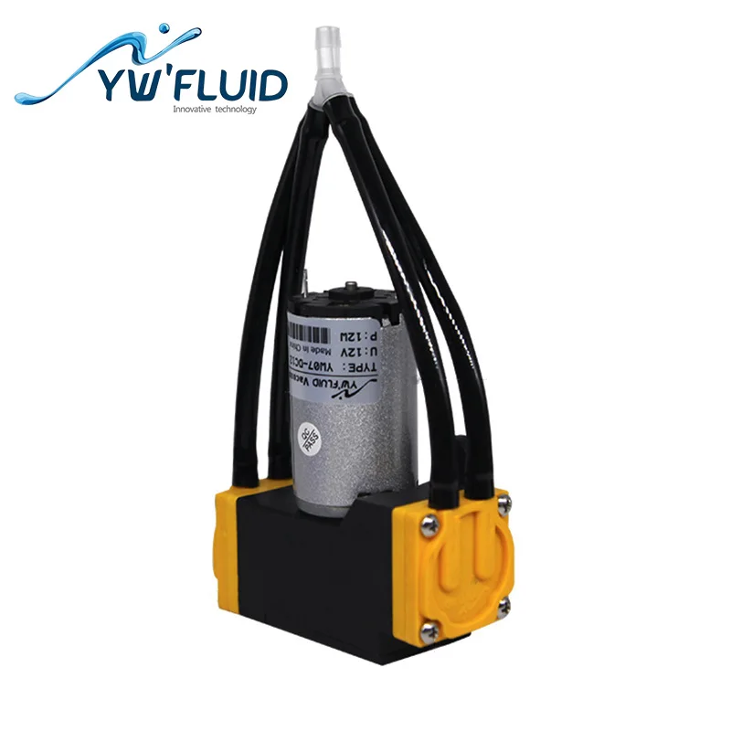 ywfluid alta qualidade mini bomba vacuo com ptfe dc motor usado para amostragem gas 02