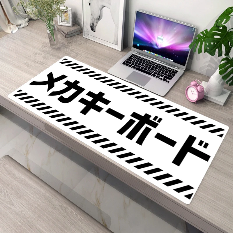 Белый коврик для мыши японский геймерский компьютерный Mausepad Xl ПК шкаф игровой