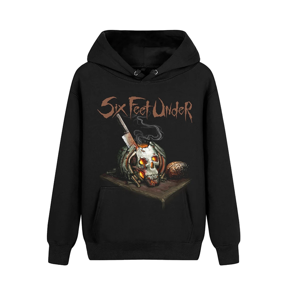 6 designs pollover Sweatshirt Nice Soft Warm Six Feet Under Rock black hoodies punk heavy metal sudadera Demon Skull fleece