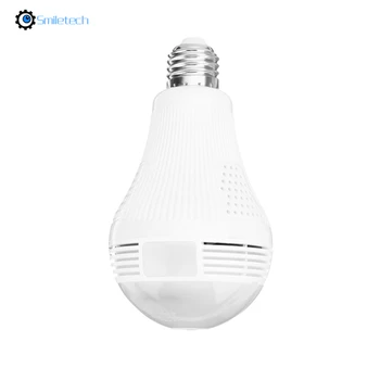 Günstig 50 Stücke Dual Lichtquelle 2,0 MP Fisheye Birne WiFi Kamera IR Nacht Vision Panorama Mini Indoor Versteckte Alarm Sicherheit Kamera