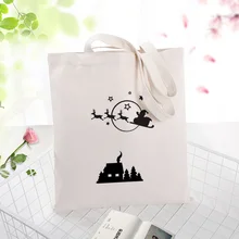 Брезентовая сумка, Рождественский фестиваль, Подарочная сумка, пользовательский принт, логотип, ежедневное использование, текст, сделай сам, эко многоразовая хозяйственная сумка, переработанная сумка