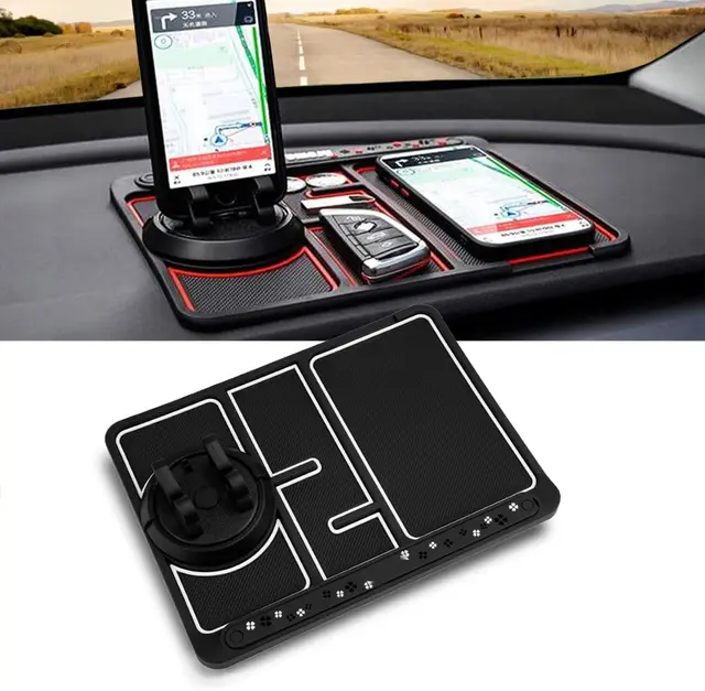 Auto Armaturen brett Anti-Rutsch-Matte Auto Telefon Kissen PVC für Handy  Halterung Navigation Speicher Kissen Auto Innenraum Zubehör - AliExpress