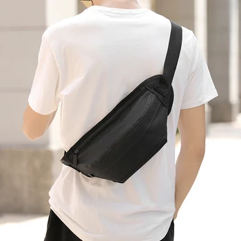 

Men's Outdoor Sports Pockets Banana Waist Bag Men Fanny Pack Bum Belt Bag Male Chest Shoulder Messenger Bags
