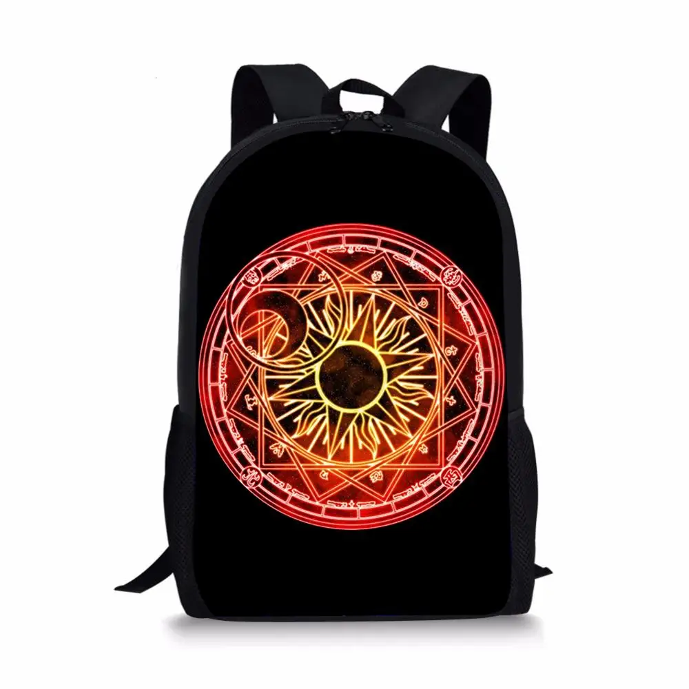 

Cool Magic Circle School Backpack for Teenage Boy Girls Student Anime Magic Array BookBag Kids16 inch Satchel Daypack Travel Bag