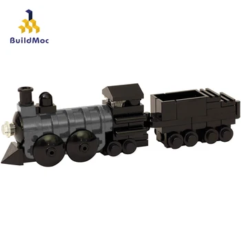 

BuildMoc Technic Toys MOC Micro Steam Train Vintage trains Creator Model Ideas Assembly Educational Building Blocks For Children