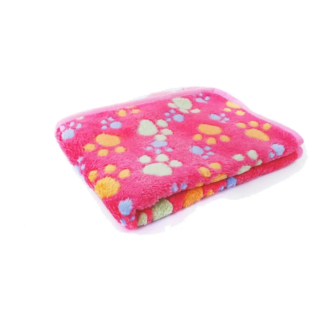 New Soft Thickening Coral Velvet Pet Home Blanket Printed Cat Dog