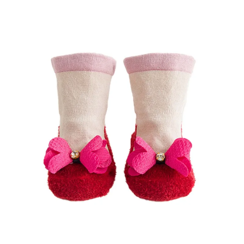 02-6 Детские Нескользящие Носки с рисунком для маленьких мальчиков и девочек; тапочки; зимние носки;# e - Цвет: 02-6