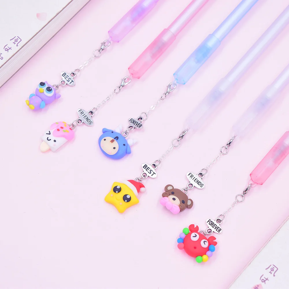 

36 pcs Gel Pens Cherry Cute little fresh black color gift gel-ink pens pens for writing Cute stationery office school supplies