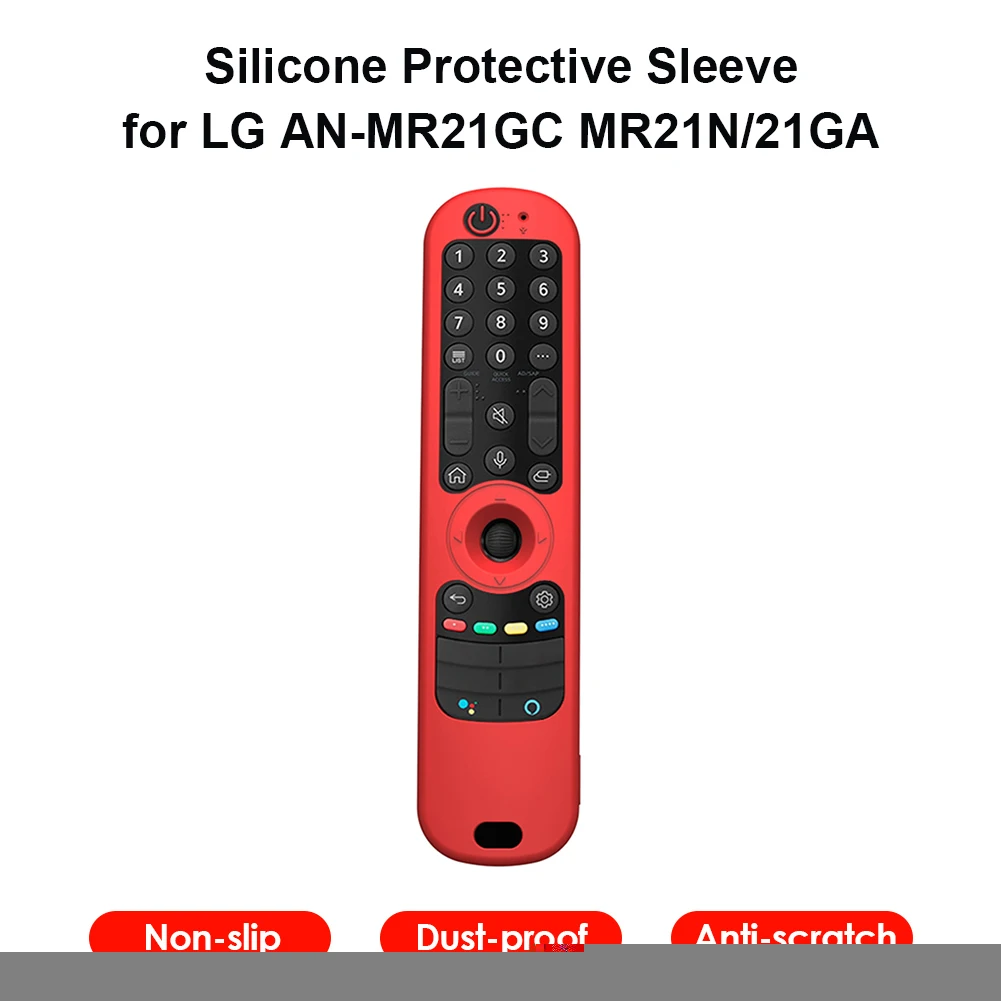 Half-Cover Remote Control Case Shockproof Silicone Protective Cover Drop-Proof Anti-Slip Shell Accessories for LG AN-MR21GC | Электроника