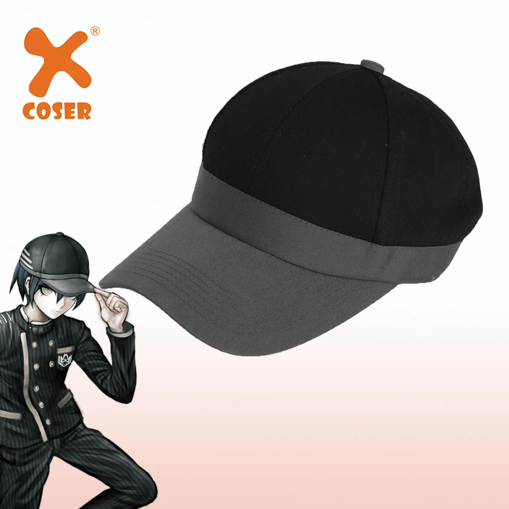 XCOSER Danganronpa V3 Saihara Shuichi шляпа для косплея аксессуар черный с темно-серый хлопок шляпа Рождественский подарок для унисекс