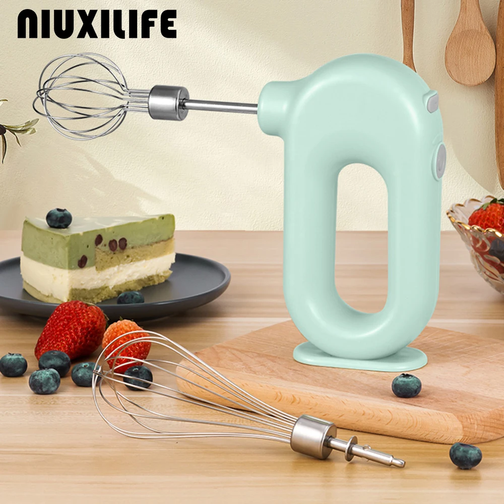 NIUXILIFE 2021 Handheld Mixer Wireless Portable Electric Food Mixers