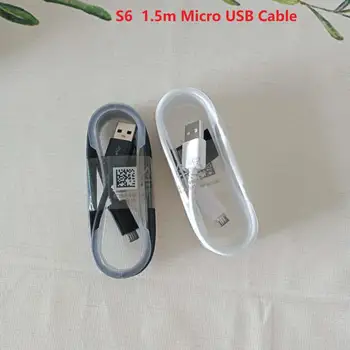 

100pcs/lot Original 1.5m/1m Micro USB Data Sync Cable Fast Charging Cord for Samsung Galaxy S6 S7edge Note 4 5 S4 S3 Black White