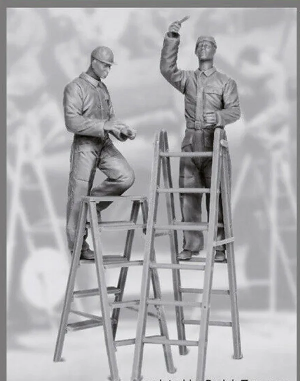 

1/32 modern Man include 2 with ladder Resin figure Model kits Miniature gk Unassembly Unpainted