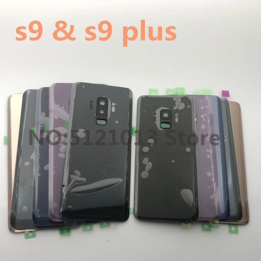 

Samsung Galaxy S9 G960 S9 plus 965 Battery Back Cover Door Housing Replacement Repair Parts + ear Camera Glass Lens Frame
