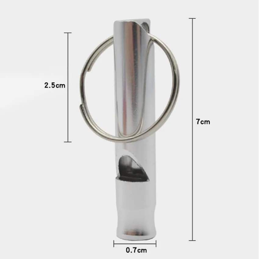 Portable Aluminum Alloy Pet Dog/Puppy Anti Barking Training Whistle Cat Dog Training Sound Calling Flute With Keychain
