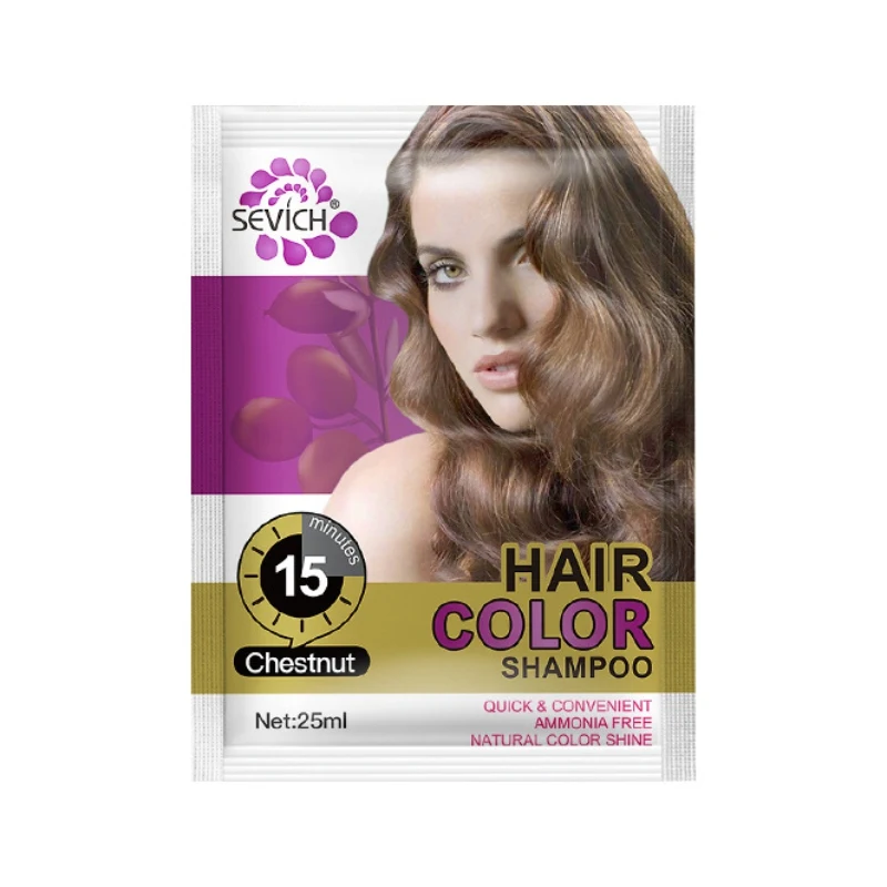 Органический натуральный Быстрый окрашивающий шампунь красящий шампунь для волос Шампунь Красоты Волос - Цвет: 03