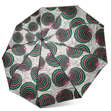 Африканский Зонтик для женщин Анкара зонтики с рисунком Ветрозащитный УФ автоматический Солнечный зонт с черным покрытием для бизнеса Paraguas