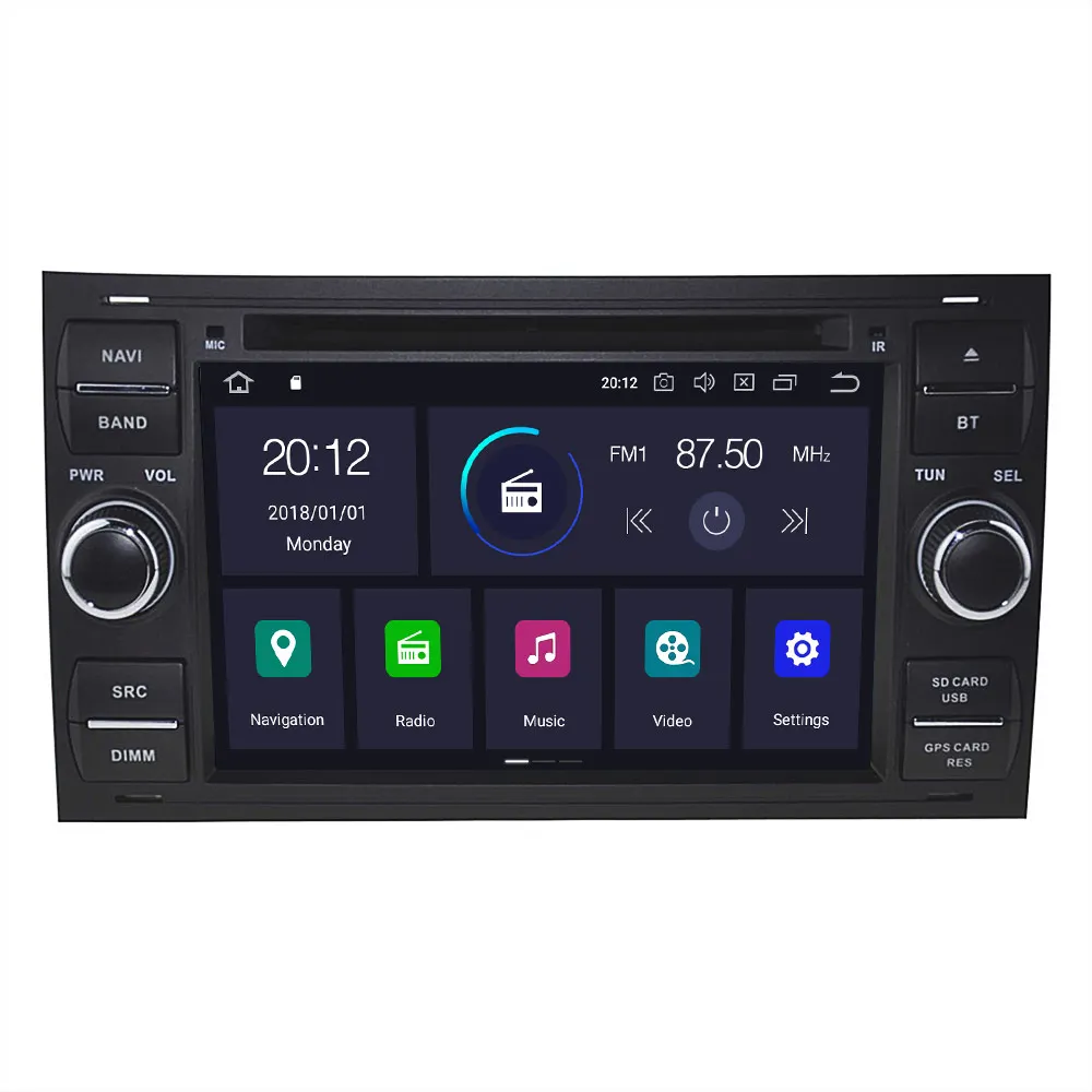 DSP ips Android 9 2 DIN экран автомобиля gps-навигация, dvd-плеер радио для Ford Transit focus подключения S-MAX Kuga Mondeo мультимедиа