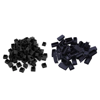

Plastic Blanking End Cap Tubing Tube Inserts 40 Pcs 25mmx50mm Black & 100Pcs 20mm x 20mm