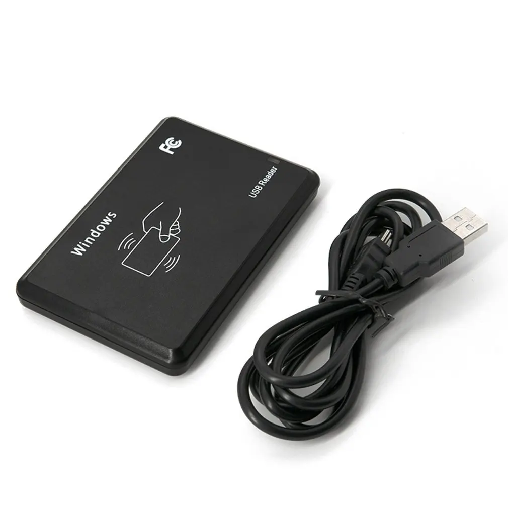 

125KHz Black USB Proximity Sensor Smart rfid id Card Reader EM4100,EM4200,EM4305,T5577,or compatible cards/tags no need driver