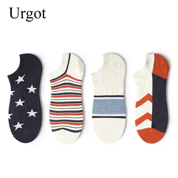

Urgot 6 Pairs Men's Socks Individual Striped Street Skateboard Tide Brand Funny Socks Teenager Korean Ins Style Meias Calcetines
